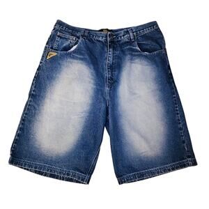 Vintage Boomx Jorts Jean Shorts Mens Size 36 Denim Y2K 90S Grunge Skater (584)